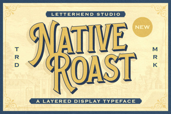 Native Roast: A Vintage Display Font for Bold Branding